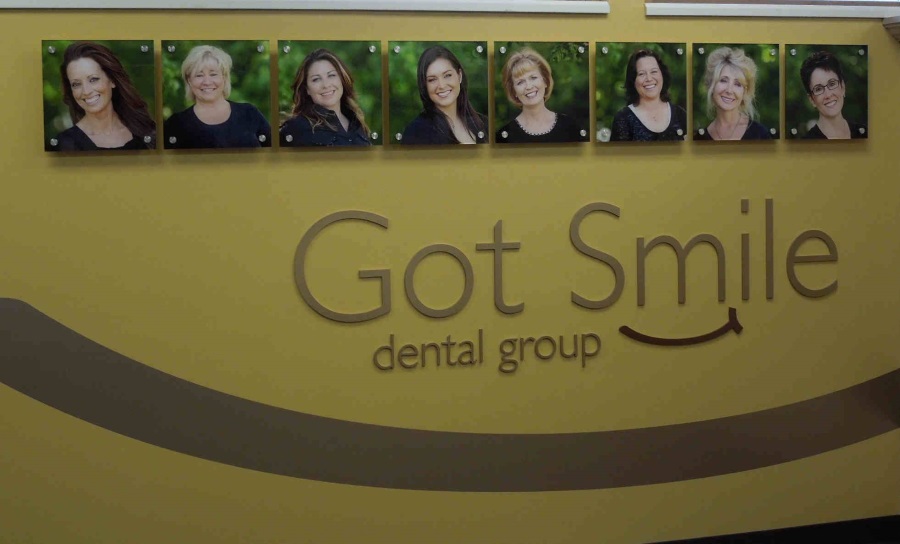 Interior flat cut out letters for Got Smile Dental Group